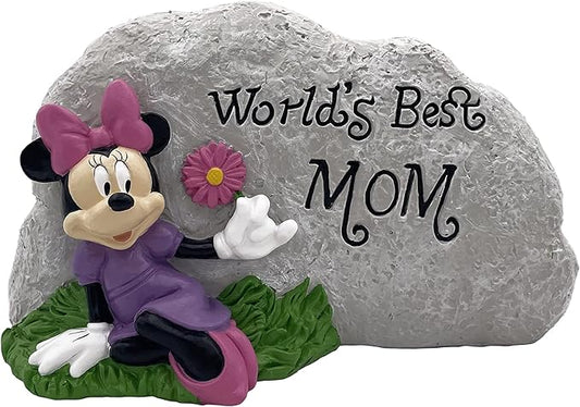 Disney Minnie Mouse World's Best Mom Everyday Outdoor Garden Statue, 4 inches Tall, Officially Licensed Disney Product