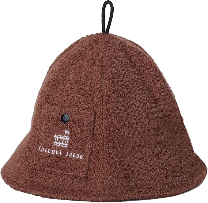 Cotton Towel Sauna Hat – Washable & Soft – Unisex Design for Men and Women