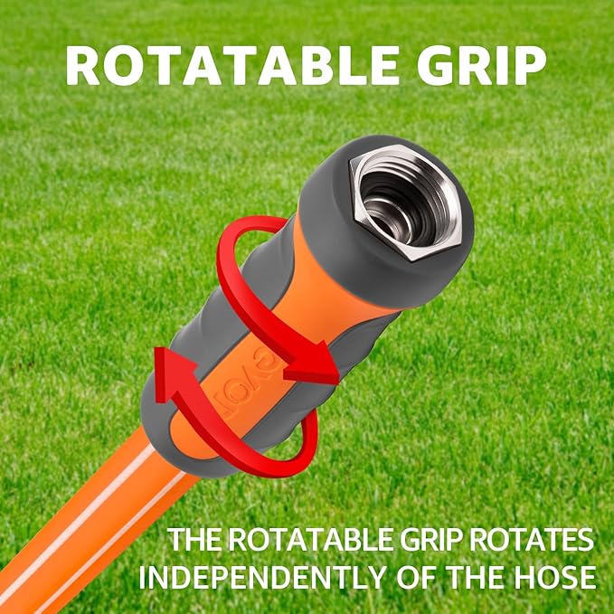 Fevone Garden Leader Hose 6 ft., Lightweight Hybrid Water Hose, Flexible and Durable, Leak-Free Connections