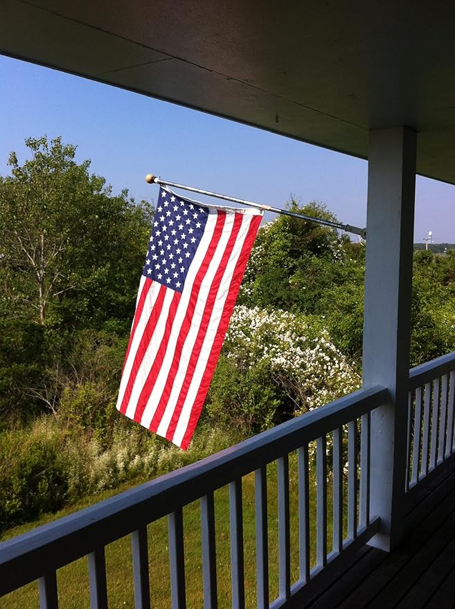American Flag 3x5 Ft for Outside, Heavy Duty Nylon US Flag for High Wind, Durable Embroidered Stars, Sewn Stripes, Brass Grommets, Fade Resistant Waterproof USA Flags