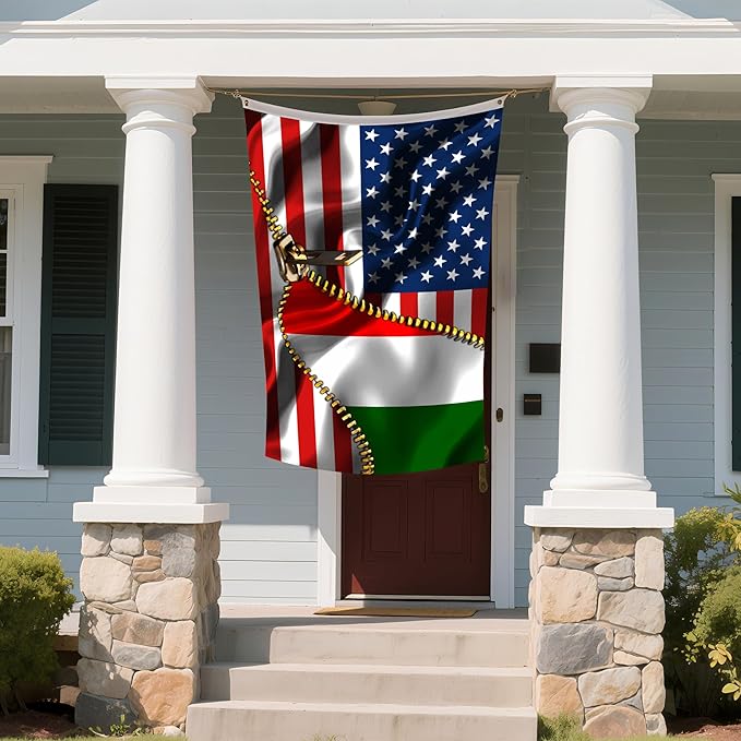 Vintage American America Usa Italy Italians Flags For Outside Yard 3x5 Ft Double Sided Printed 100d Polyester Lightweight Garden Welcome Outdoor Banner Brass Grommets