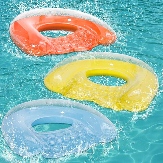 3 Pack Pool Floats Adult, PuppyuWill Minimalist Design Pool Chair Float, 46"X36" Mood-Boosting Colors, Drifter, Chair, Hammock 3-in-1 Inflatable Pool Toys for Pool Party, Lake, River, Sea, Outdoor