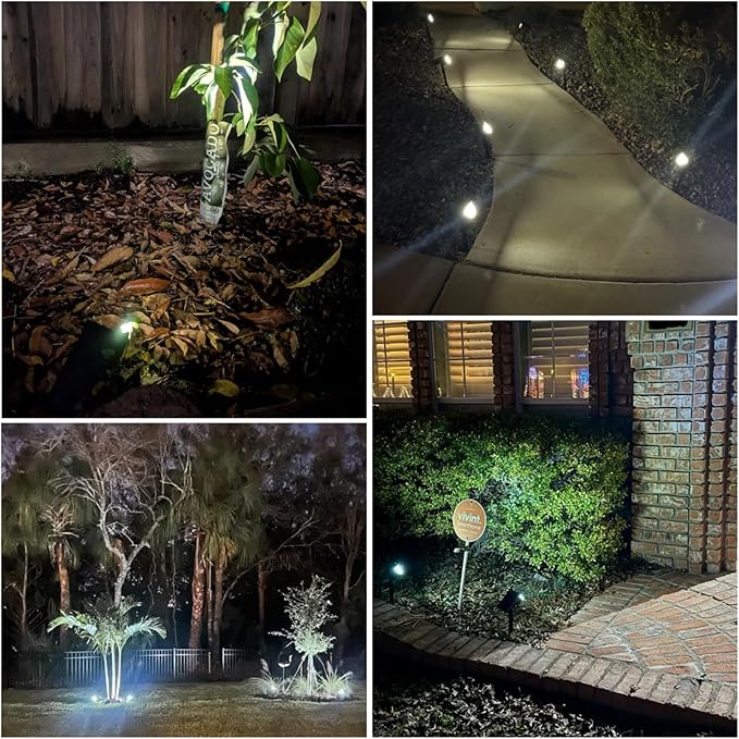 Solar Lights Outdoor Waterproof IP65, 76 LED 3 Lighting Modes Solar Spot Lights Outdoor Yard Garden Landscape Pathway (Cool White, 6 Pack)