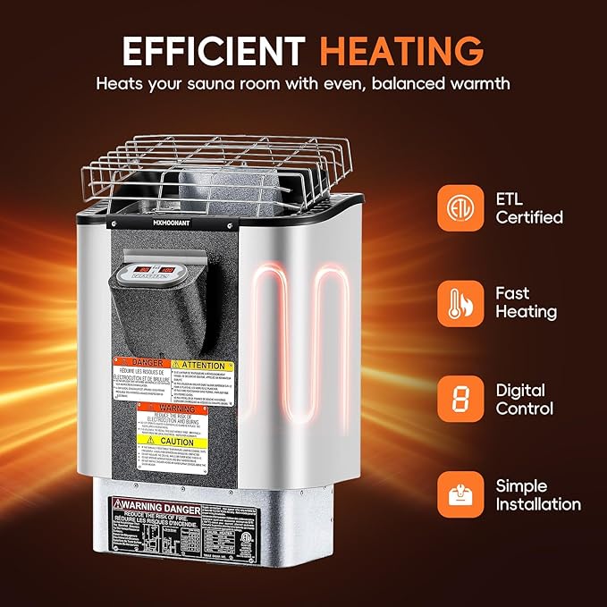 ZONEMEL Outdoor Barrel Steam Sauna, Canadian Pine Wood Sauna Room for 3-4 Person with 4.5KW ETL Certified TOULE Heater, Rocks, 8mm Tempered Glass, Waterproof System