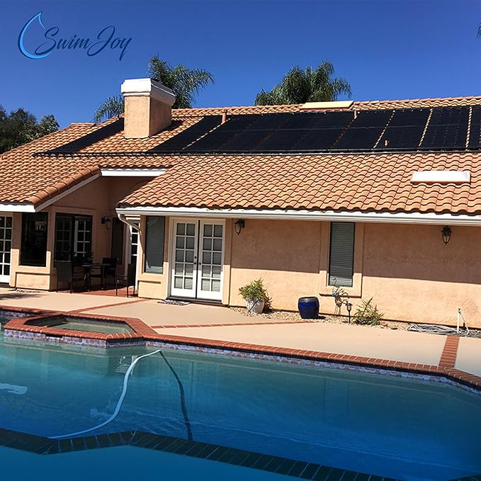 Industrial Grade Solar Pool Heater DIY Kit - Superior High-Wind Strapless Mounting System & Maximum Freeze Resistance (3-4'x10.5' / 126 Square Feet)