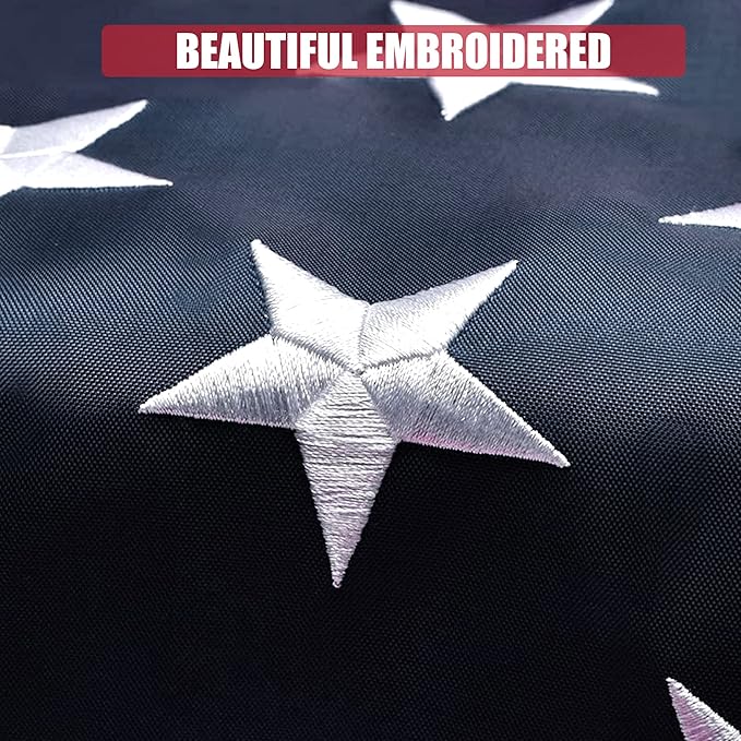 American Flag 30x50 Ft, Outdoor Premium US Flags, Heavy Duty Durable, 420D Polyester, Embroidered Stars, Brass Grommets