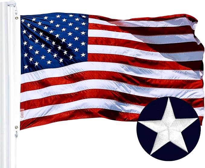 G128 Combo Pack: USA American Flag 3x5 Ft Embroidered Stars & Texas TX State Flag 3x5 Ft Embroidered | US and Texas Flags 3x5 Heavy Duty Outdoor
