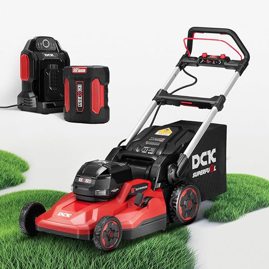 58V 21" Cordless Electric Lawn Mower - Self-Propelled, Brushless Motor, 3-in-1 (Mowing/Collecting/Mulching), 7 Cutting Heights, Foldable Handle, LED Light, 7.5Ah Battery + 8A Fast Charger Included