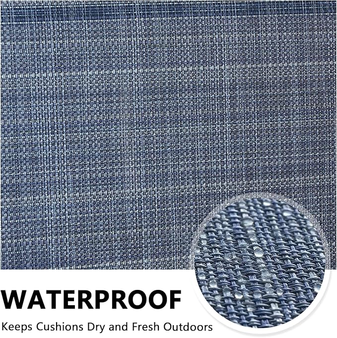 Patio Chairs Set of 8, Outdoor Dining Chairs with Breathable Textilene Fabric, Stackable Patio Chairs for Lawn, Garden, Backyard, Poolside, Dark Blue