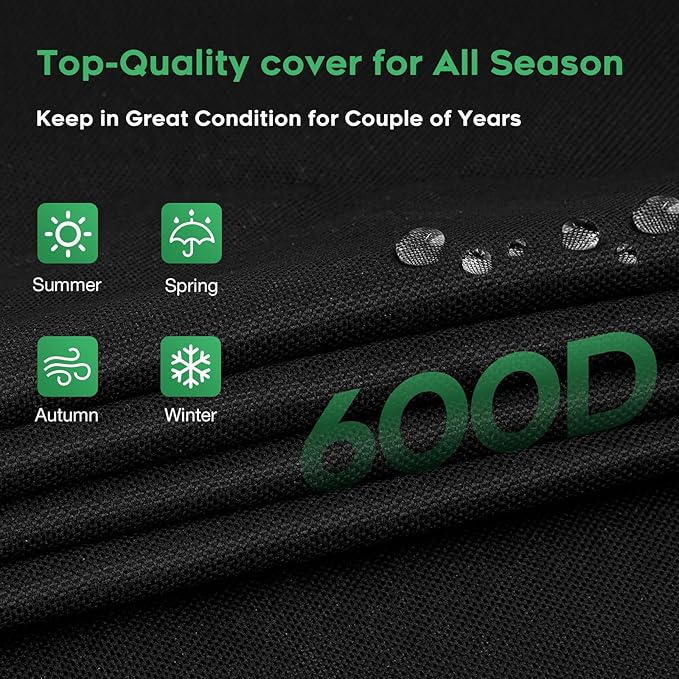 Heavy-Duty 600D Grill Cover fit for Kamado Joe 18-inch Classic Joe Series I II III Ceramic Charcoal Grill and Other Round 18-inch Charcoal Grill with Similar Sizes, 33" Dia x 48" H