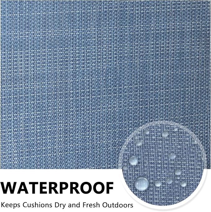 Patio Chairs Set of 4, Outdoor Dining Chairs with Breathable Textilene Fabric, Stackable Patio Chairs for Lawn, Garden, Backyard, Poolside, Blue