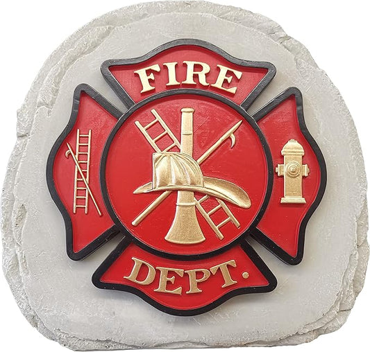 Spoontiques - Decorative Garden Statue - Colorful Home Décor for Indoor or Outdoor Use - Patio Decoration - Garden Accessory - Fire Department