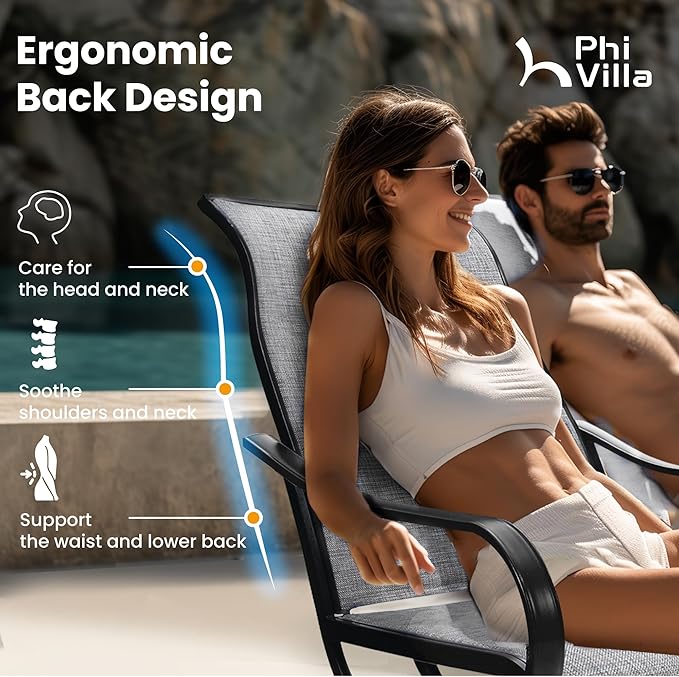 PHI VILLA 9 Piece Outdoor Patio Dining Set, Large Square Metal Dining Table and 8 Outdoor Swivel Dining Chairs, Patio Table and Gray Chair Furniture Dining Set for 8 Person