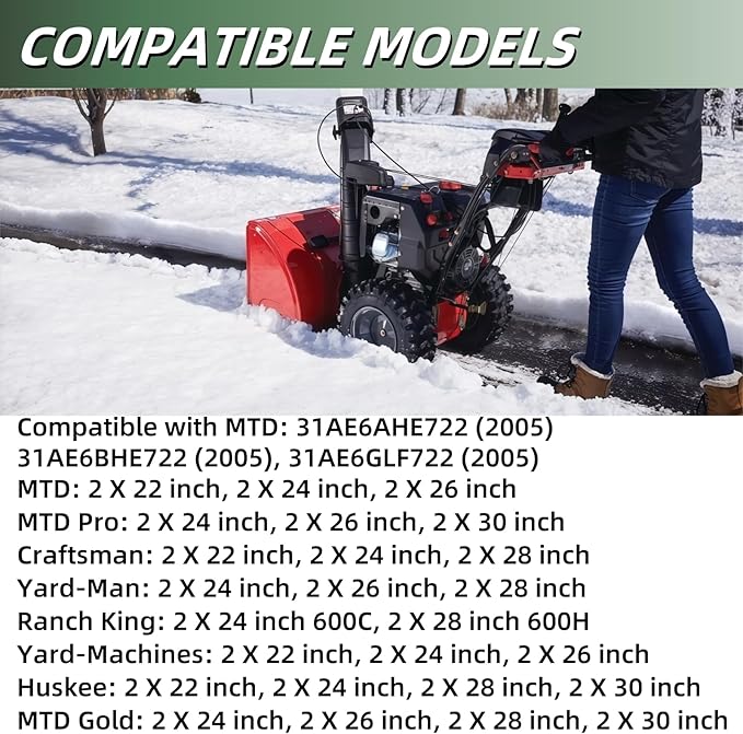 4 Pack 731-04869 Snowblower Chute Flange Replacement Compatible with MTD Craftsman Troy-Bilt Snow Blowers, Fits Models 31AE6AHE722 31AE6BHE722 31AE6GLF722, Replaces 731-04869A