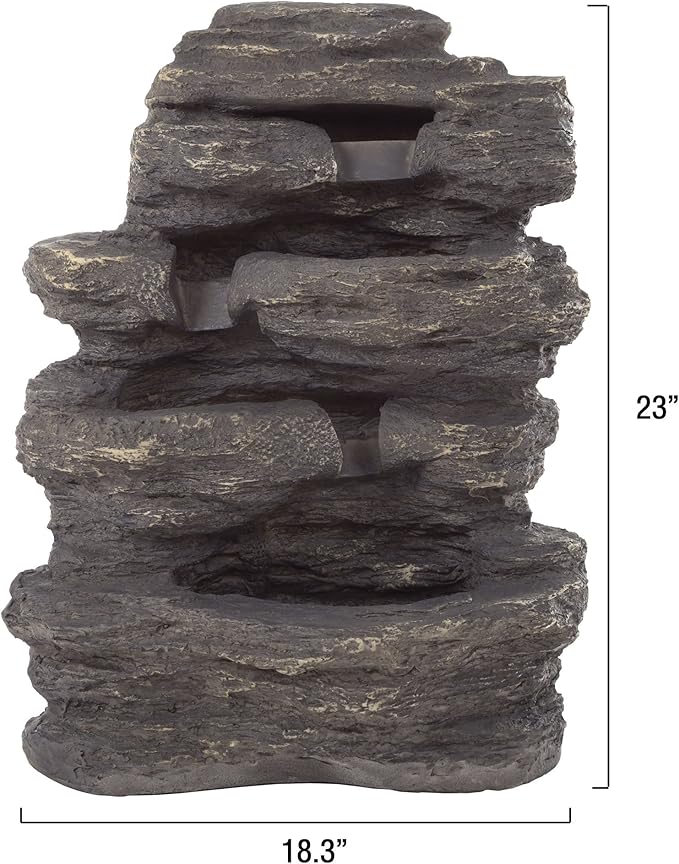 Go Yard Cascade Rock Outdoor Fountain