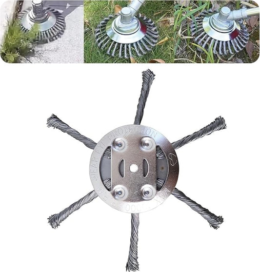 6 Inch Premium Indestructible Trimmer Head for Electric Battery Powered Cordless String Trimmer | Replaceable Blades for Weed Trimmer & Weed Eater | Heavy Duty Nylon Line Head for Garden, Yard Lawn