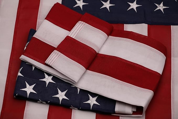 Spun Polyester American Flags for Outside 3x5 Ft; American Flags 3x5 Outdoor Heavy Duty. Durable US flags with Premium Embroidered Stars, Sewn Stripes, Brass Grommets, and Vibrant Colors.