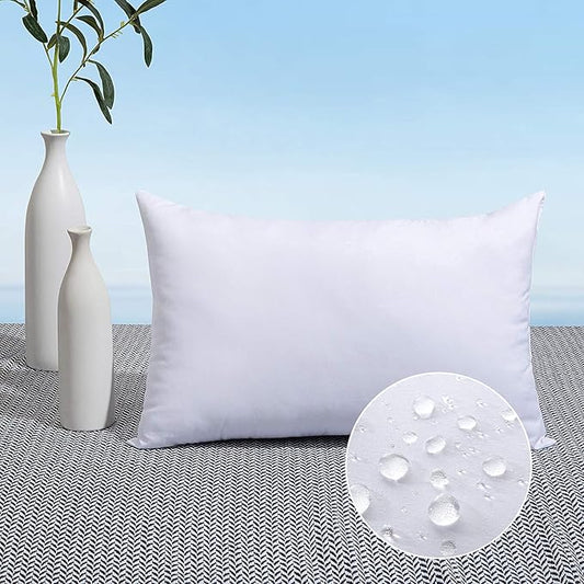 MIULEE 14x22 Pillow Insert Throw Pillow Insert, Outdoor Pillows Water-Resistant Premium Lumbar Outdoor Pillow Stuffer Sham for Couch Sofa Patio Furniture Cushion Porch Swing