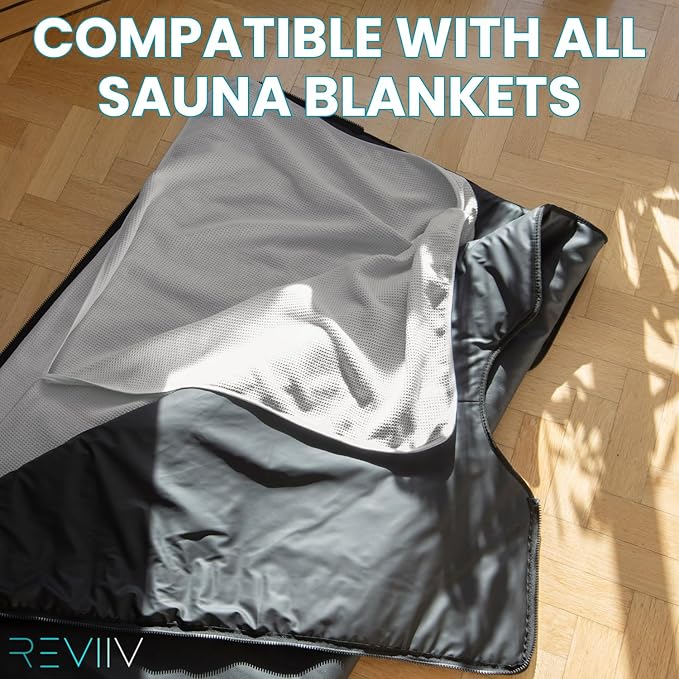 Sauna Blanket Towel Insert - 2 Pack Light Grey 100% Cotton Waffle - Home Infared Sauna Sessions Without The Cleanup - Absorbent and Quick-Drying Sauna Towels