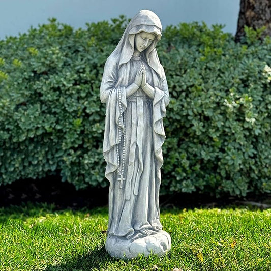 Galt International Virgin Mary Praying Blessed Mother Garden Statue 32" Religious Resin Statue Holy Queen of Heaven