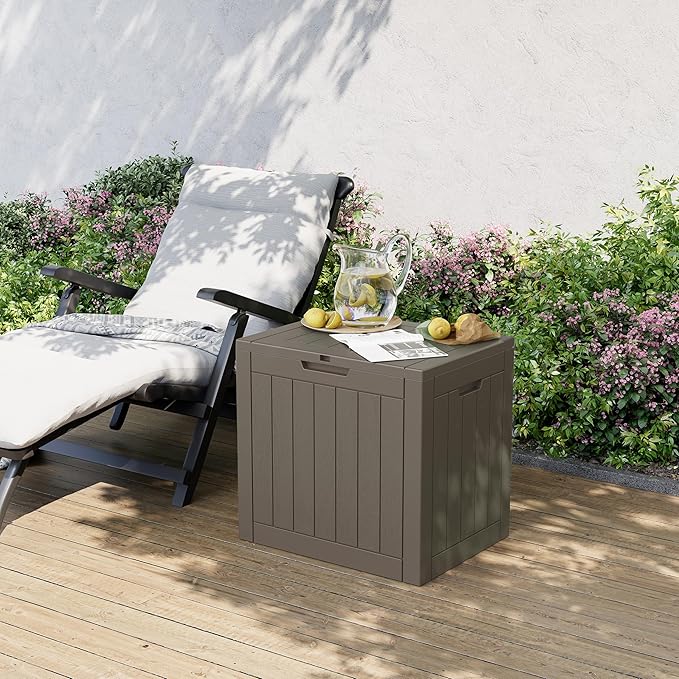 Outdoor Storage Box,2 Packs 31 Gallon Deck Box, Large Resin Storage Cabinet for Gardening Tools, Patio Pillow, Lockable, Waterproof and UV Resistant