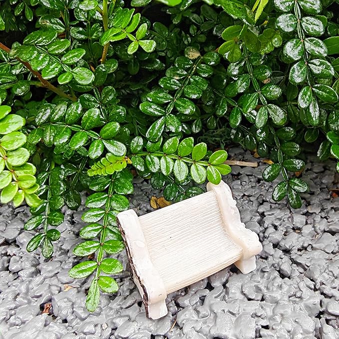 Miniature Garden Furniture Set - 14-Piece Resin Miniature Table and Chairs Set for Outdoor Decor, Adult DIY Craft Gift & Micro Landscape Decor Accessories (Village)