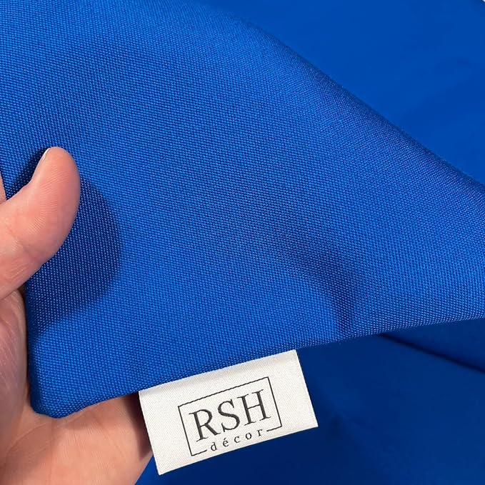 RSH DECOR: Sunbrella Pillow Covers Set of 4 | Covers Only - 20" x 12" | Outdoor Lumbar Pillow Covers Crafted with Sunbrella Performance Fabric | Canvas Pacific Blue