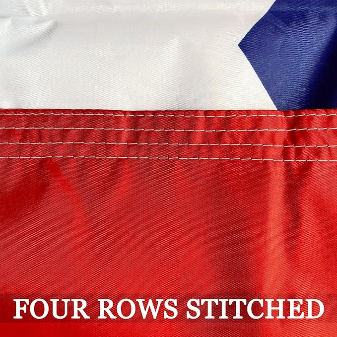 Texas State Flag 3x5 Heavy Duty Outdoor Double Sided- 3Ply 240D 4 Rows Stitched- State Of Texas Wall Flag Banner For Truck- UV Fade Resistant With Canvas Header & 2 Brass Grommets