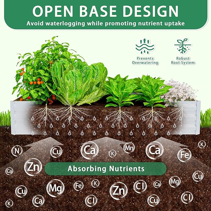 6x3x1 Ft Planter Raised Bed, Metal Planter Box, Planters Small Antifreeze Greenhouse Kit for Outdoor Plants, Flower, Galvanized Garden Bed Planter Gardening Supplies