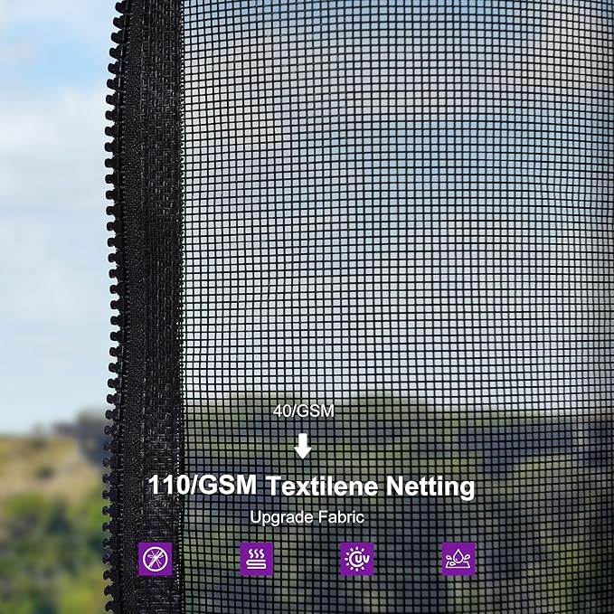 PURPLE LEAF 10'x12' Hardtop Gazebo with Lights UV-Protected Aluminum Double Roof Galvanized Steel Frame Outdoor Patio Gazebo Including Netting and Curtains for Deck Garden Backyard Grey
