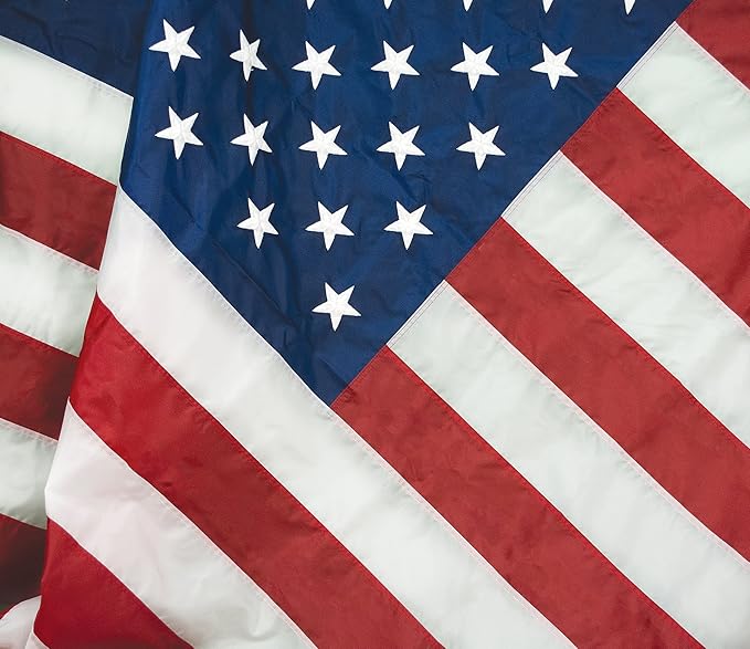 FlagSource FMAA Certified PolyExtra Polyester American Flag with Embroidered Stars and Sewn Stripes, Made in the USA, 20x38'