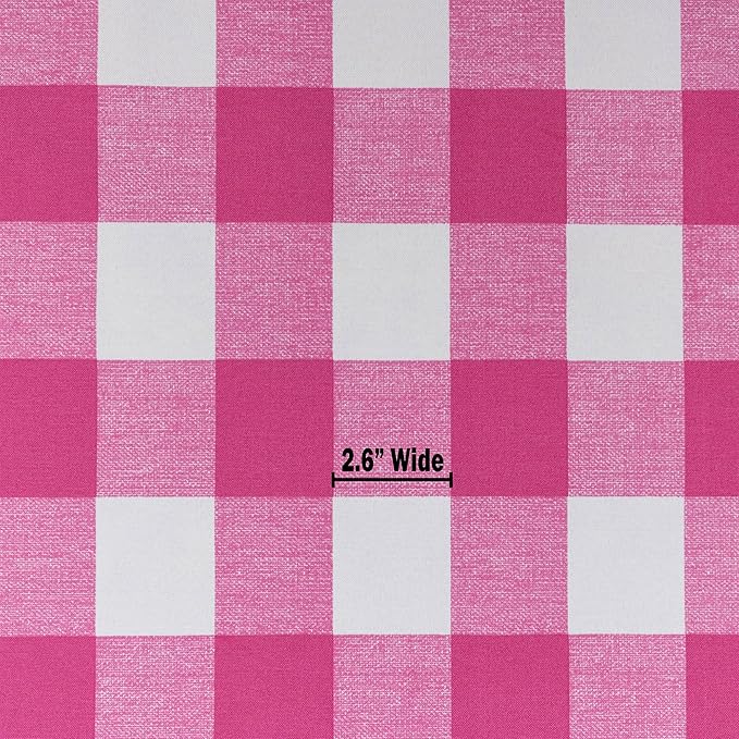 RSH DECOR: Lumbar Throw Pillows Set of 2 | 20” x 12" | All-Weather Spun Fabric | Water and Fade-Resistant | Outdoor Support Pillows for Patio Furniture | Classic Pink Buffalo