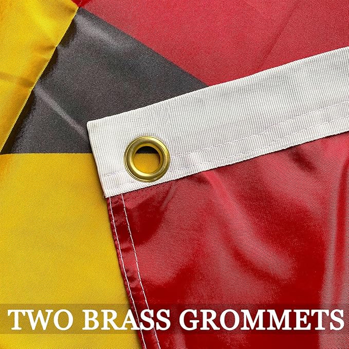Big Maryland State Flag 3x5 Outdoor Double Sided- 3Ply 240D 4 Rows Stitched- MD State Flag- UV Fade Resistant With Canvas Header & 2 Brass Grommets