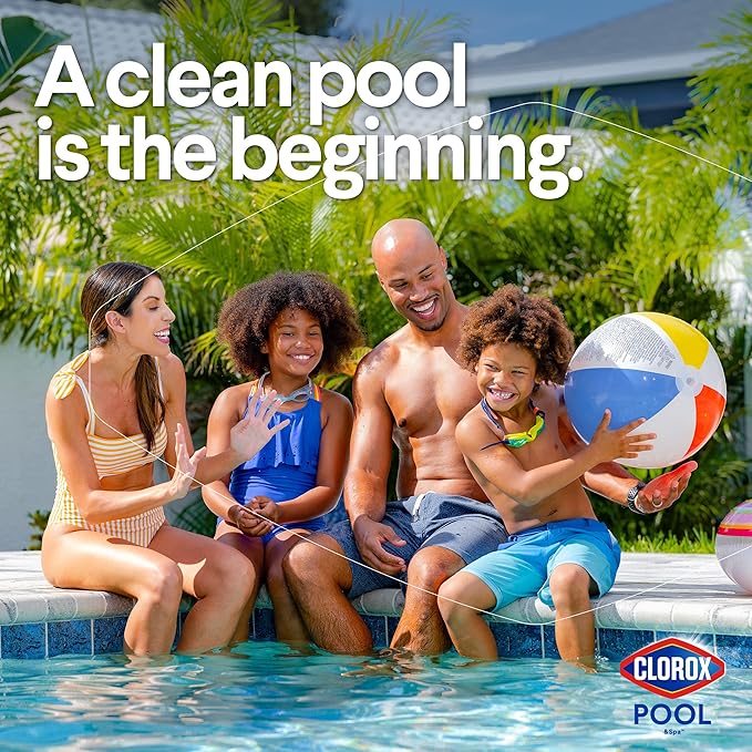 CLOROX Pool&Spa All-in-One XtraBlue Chlorinating Granules, Kills Bacteria & Stops Algae, Blue, 6 Pounds