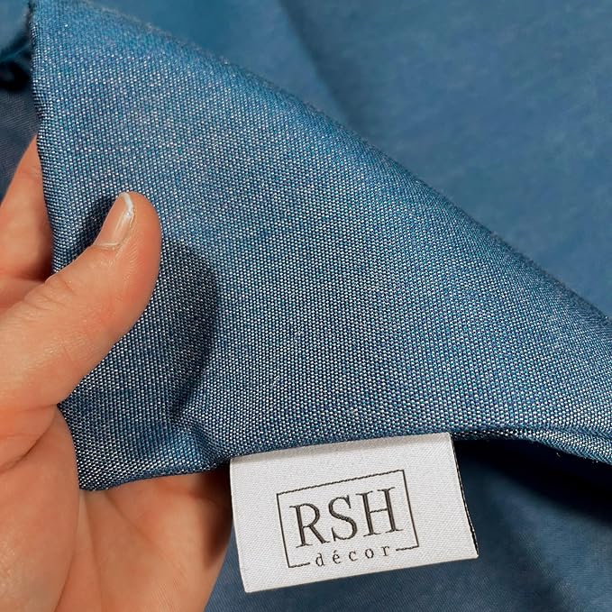 RSH DECOR: Sunbrella Pillow Covers Set of 4 | Covers Only - 26" x 16" | Outdoor Lumbar Pillow Covers Crafted with Sunbrella Performance Fabric | Canvas Regatta