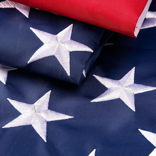 XIFAN Premium American Flag 4x6 Outdoor, Heavy Duty 210D Tough Polyester, Long Lasting US Flags for High Wind Outside with Embroidered Stars, Sewn Stripes, Brass Grommets