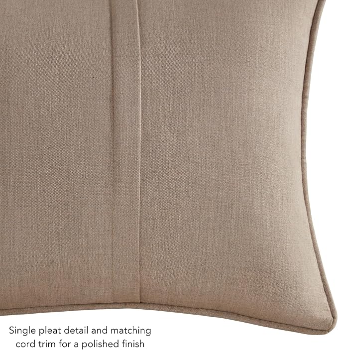 Greendale Home Fashions Sunbrella 21" x 14" Rectangle Outdoor Throw Pillow with Removable Cover (Set of 2), Cast Ash 2 Count