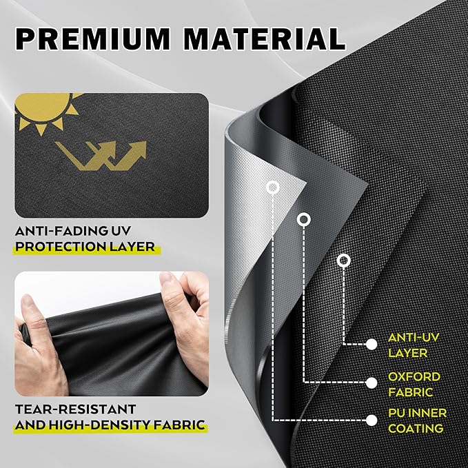 Griddle Cover for Royal Gourmet GB8001B 8-Burner Gas Grill, Flat Top Grill Cover for Royal Gourmet GB8003 8-Burner Outdoor Griddle-Waterproof