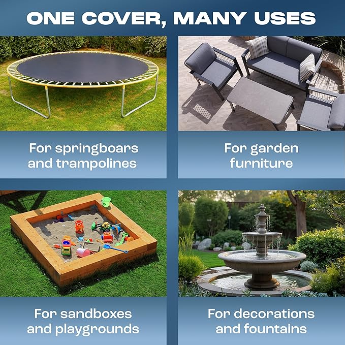 Yankee Diamond Series Pool Covers for Above Ground Pools | All-Weather Windproof Light 21ft Round Pool Cover w/ 12 Screw-In Pegs, 12 Ropes | 3 Mounting Methods, Strong Fastenings for Triple Protection