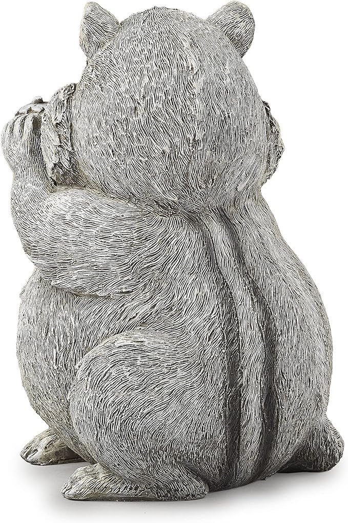 Roman Garden - Chipmunk Statue, 8.75" H, Pudgy Pals Collection, Resin and Dolomite, Decorative, Garden Gift, Home Outdoor Decor, Durable, Long Lasting