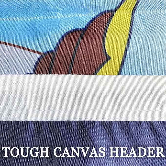 Double Sided Navy Outdoor Flag 4x6- Heavy Duty 3Ply 240D Polyester Vivid Colors- Navy Flag- 4 Rows Stitched and Canvas Header with 2 Brass Grommets