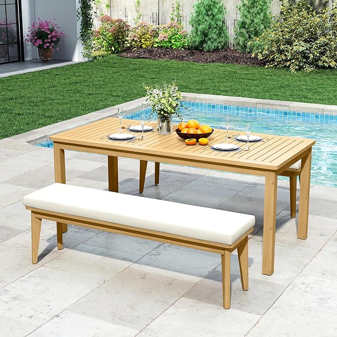 Acacia Wood Outdoor Dining Set
