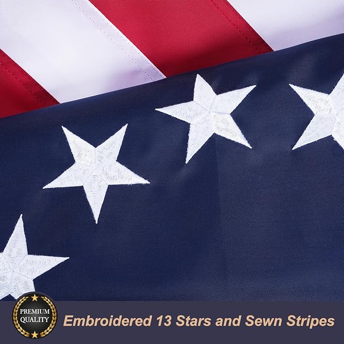 Homissor Betsy Ross Flag 3x5 Feet Embroidered 13 Star American Flags for 250th Anniversary Heavy Duty Outdoor Colonies Banner for Outside