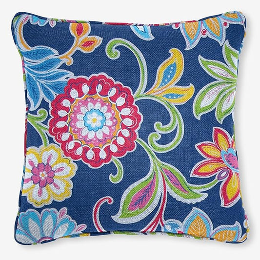 BrylaneHome 16" Square Toss Pillow - Patio & Outdoor - Patio & Outdoor - Water, Stain & Fade Resistant - Granada