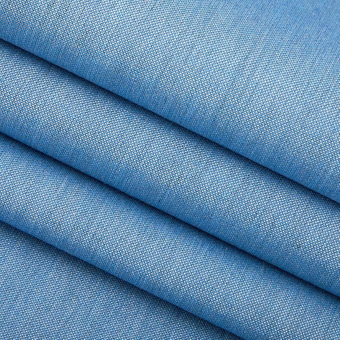 RSH DECOR: Sunbrella Square Throw Pillows Set of 2 | 24" x 24" | Water and Fade-Resistant Performance Fabric | Outdoor Pillow Covers with Down-Alternative Inserts | Made in USA (Cast Ocean Blue)