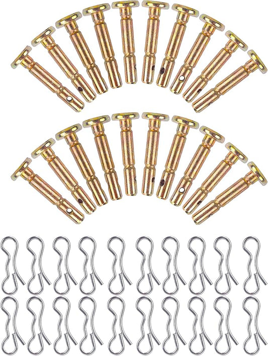 20 pcs Shear Pins + 20 pcs Cotters Pins for 738-04124A Troy Bilt 714-04040 738-04124 Snowblowers Replacement