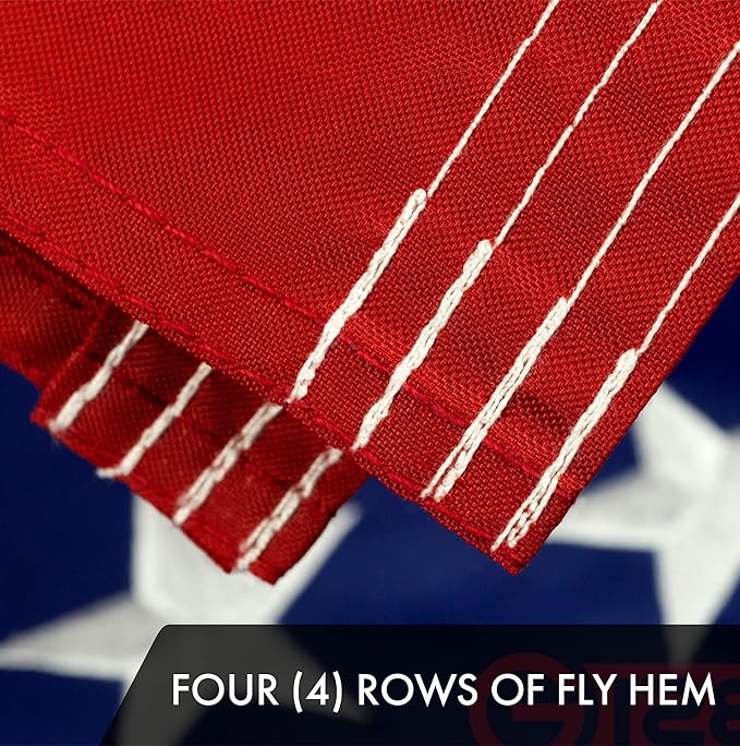 G128 Combo Pack: USA American Flag 3x5 Ft Embroidered Stars & Puerto Rico Flag 3x5 Ft Embroidered