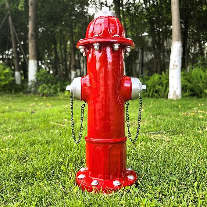Garden Fire Hydrant Outdoor Statue,Sculpture for Dog to Peed on Yard Decor,Fire Hydrant Puppy Pee Training Post Figurine,Funny Decor Statues for Backyard Patio Lawn Porch