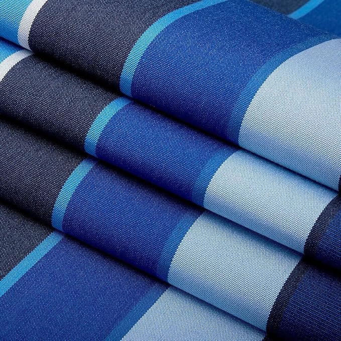 RSH DECOR: Sunbrella Square Throw Pillows Set of 2 | 20" x 20" | Water and Fade-Resistant Performance Fabric | Outdoor Pillow Covers with Down-Alternative Inserts | Milano Cobalt