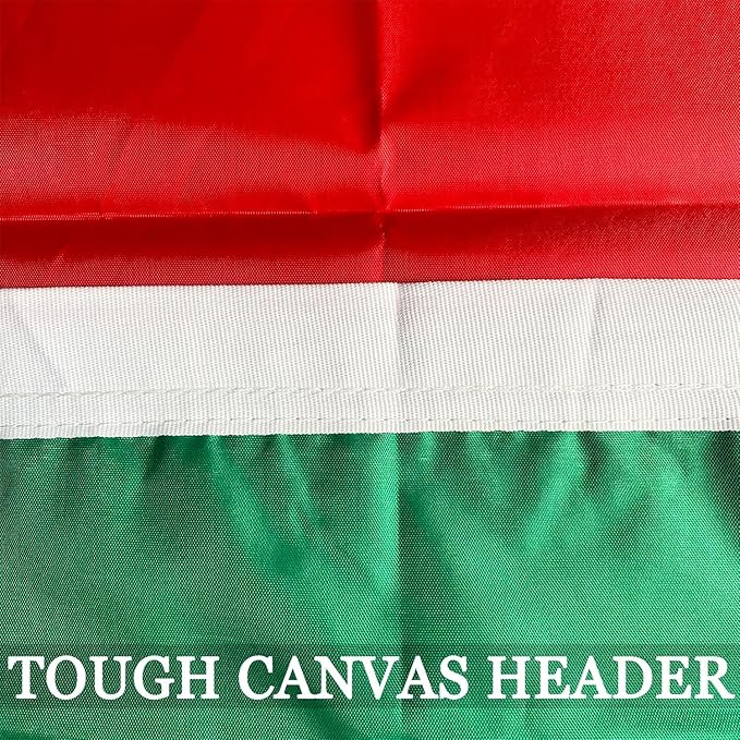 Big Mexican Mexico Flag 3x5 For Wall Double Sided- 3Ply 240D 4 Rows Stitched- 3x5 Mexico Country Flag Polyester- UV Fade Resistant With Canvas Header & 2 Brass Grommets